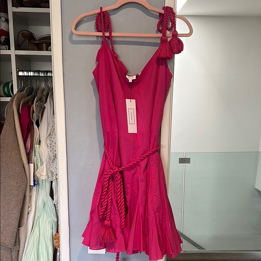 Rhode Casey Dress in Hot Pink